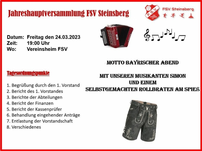 ★★ #FSVHauptverein – Jahreshauptversammlung 2023 ★★